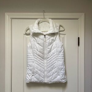 North Face white reversible vest.